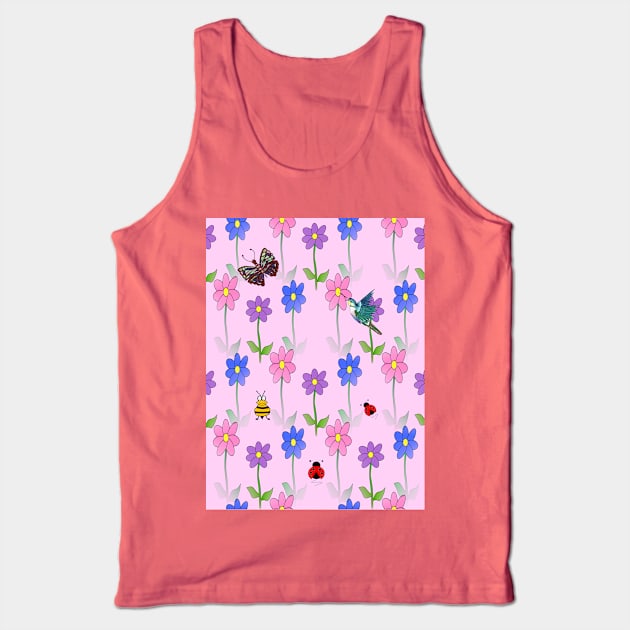 Pink Nature Tank Top by SartorisArt1